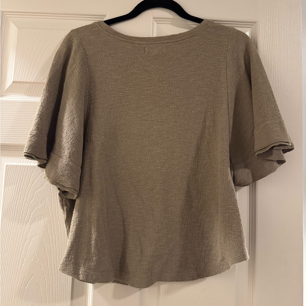 Madewell Texture & Thread Flutter Sleeve Top - image 6